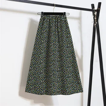 Mulheres de cintura alta floral meia-saia de corpo das mulheres slim impresso saia de Uma linha de roupas de verão para as mulheres 2023