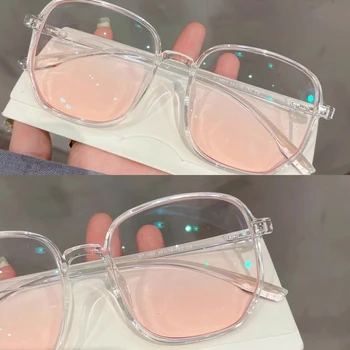 Mulheres Homens Anti Luz Azul Transparente Computador Óculos De Armação Redonda Óculos De Bloqueio De Vidros De Óptica Espetáculo De Óculos