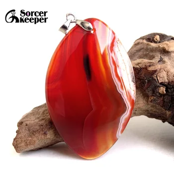 Natural de alta Qualidade Vermelho, Ágata de Botswana Grânulos de Pedra Pingentes Colares Atacado Bijoux Colar Para Mulheres, Homens Jóias BK627