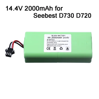Ni-MH Bateria 14,4 V para Seebest D730 Seebest D720 Ecovacs Espelho CEN360 Aspirador de pó Robô Bateria Partes 2000 mAh 14.4 V