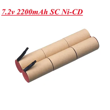 Original chave de Fenda Elétrica da Broca de SC Baterias 7,2 v 2200mah SC Ni-Cd Recarregável Bateria com o Guia da Ferramenta de Poder de NiCd SUBC Células