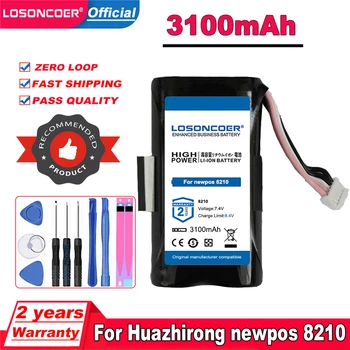Para Huazhirong Newpos 8210 NEW9210 9220 Leitor de cartões Máquina de POS Wireless Terminal POS Caixa Registadora LARGE18650D Bateria