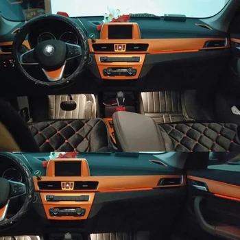 Para o BMW x1 x2 F48 2016-2020 Interior Central do Painel de Controle maçaneta 3D/5D Fibra de Carbono Adesivos Adesivos de Carro Estilo Accessorie