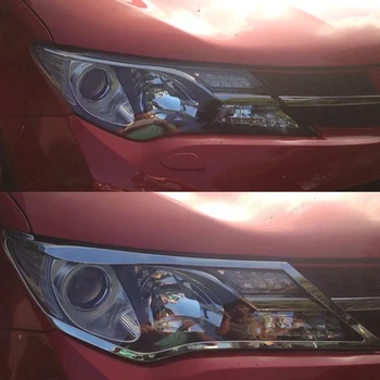 Para Toyota RAV4 RAV 4 2016 2017 ABS Cromado Frontal da Cabeça da Lâmpada da Luz do Quadro Decoração de Capa de Guarnição de Acessórios para carros