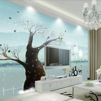 Personalizados em 3d papel de parede Nórdicos elegante Elk moderno PLANO de fundo de parede de sala de estar, quarto, sala de crianças 3d papel de parede papel de parede