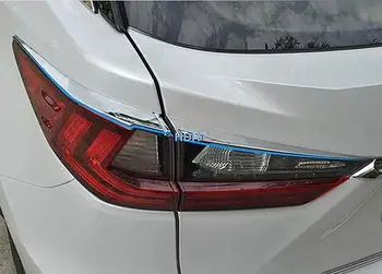 Por Lexus RX RX200T 2016-2019 Estilo Carro Protetor de Acessórios Guarnição da Luz da Cauda de Tiras de Guarnição trás de Volta o Quadro Tampa da Lâmpada de Moldagem
