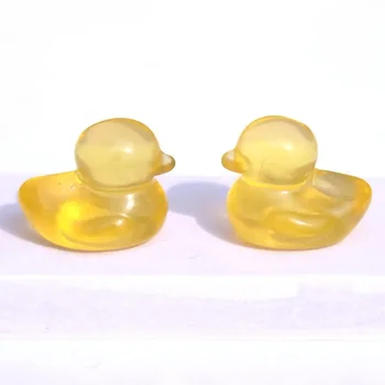 Preço De Atacado Natural Mini Amarelo Flúor Bonito Pato Cristal Escultura Para A Decoração Home