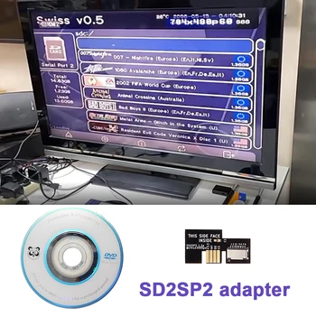 SD2SP2 Adaptador Leitor de Cartão do TF para a Nintendo Gamecube + Suíça Disco de Inicialização Mini DVD Leitor de Cartão Suporta TFCard