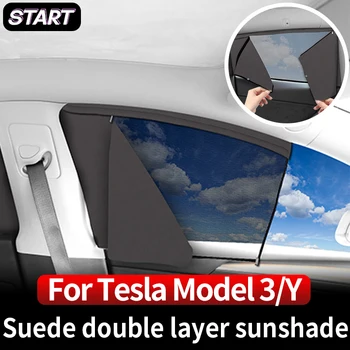 Tesla Modelo 3 Modelo Y-Sol Windows Prova do Inseto à Prova de Sol isolamento de Calor de Telas de Privacidade Decoração Acessórios