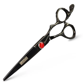 Tesoura preto 6inch cabeleireiro corte especial de cabelo fino tesoura conjunto de salão de barbeiro ferramentas de cabeleireiro profissional de cabeleireiro