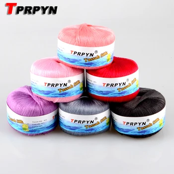 TPRPYN 5Pcs=500g natural macio de seda, algodão mercerizado fio de fibra de bambu tricô fio de crochê fio de tricô, a thread