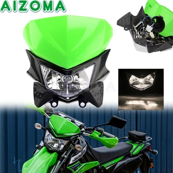 Universal Motocicleta Luz de Cabeça Fora-de-Estrada Dual Sport Moto de Motocross Farol Para a Kawasaki KLX150L KLX250S KLX300SM KLX KX 65-650