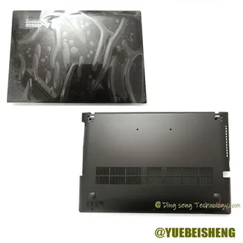 YUEBEISHENG Novo para Lenovo IdeaPad Z400 tampa traseira do LCD 90202312 +base inferior caso da tampa inferior AP0SW000660 ,Preto marrom