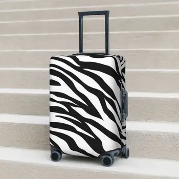 Zebra Design Mala De Capa Preta E Listras Brancas Viagem De Cruzeiro Protetor De Férias De Bagagem Prática De Suprimentos
