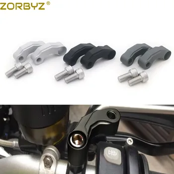 ZORBYZ 2x de 10mm de Moto Guiador Espelho de Elevação com Extensão de Suportes Adaptador Para BMW LC Aventura R1200GS 2013-2018